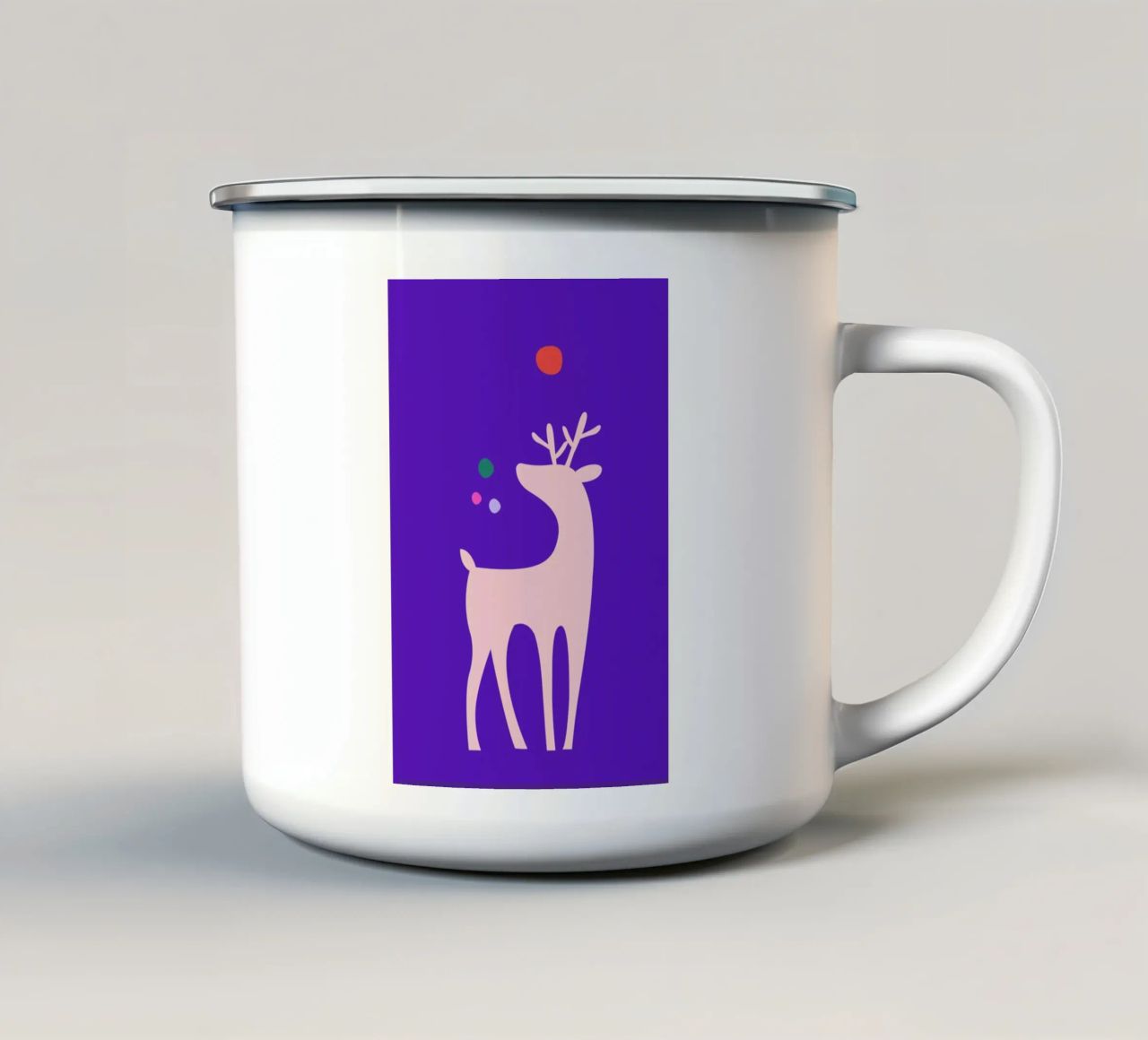 Rudolph Searching His Nose tazza in smalto da Kubistika