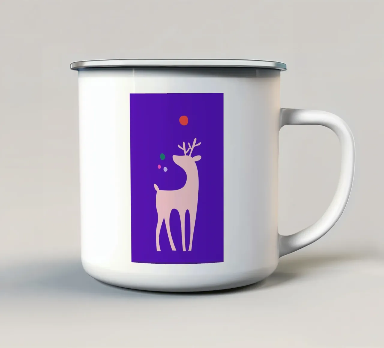 Rudolph Searching His Nose taza de esmalte de Kubistika