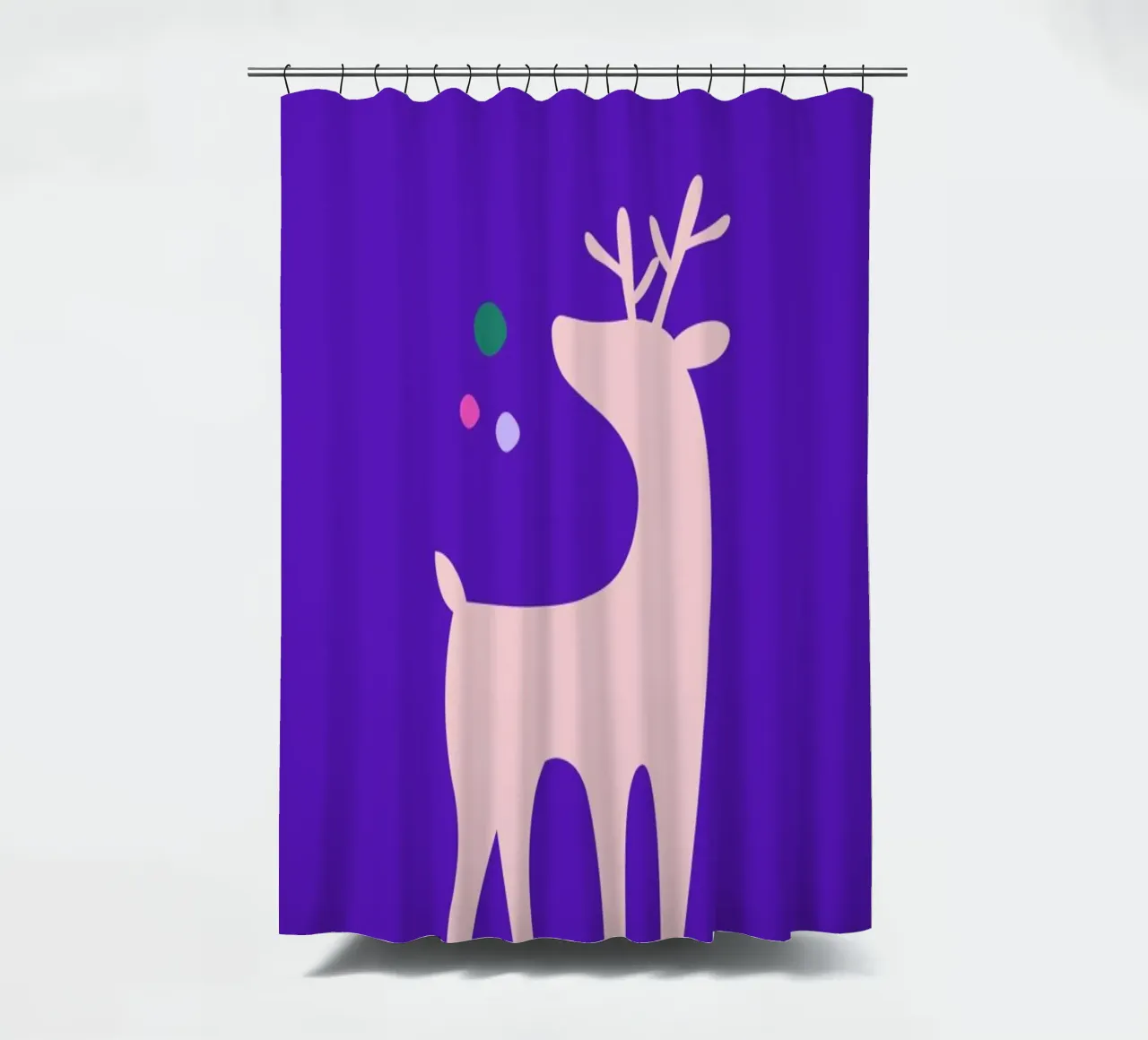 Rudolph Searching His Nose Duschvorhang von Kubistika
