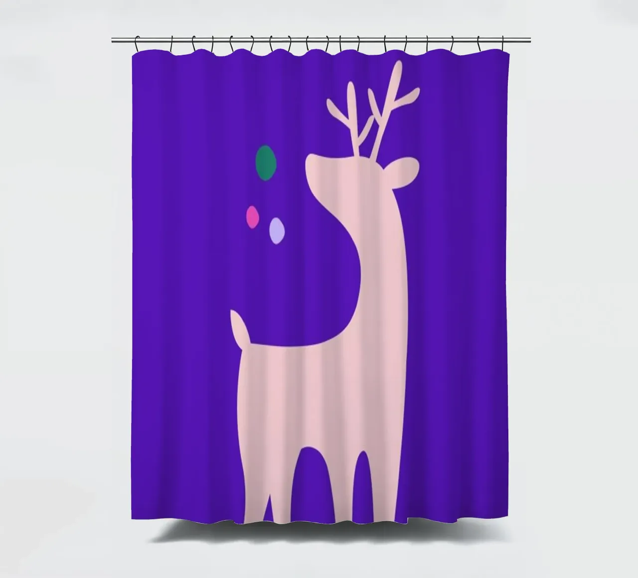 Rudolph Searching His Nose Duschvorhang von Kubistika