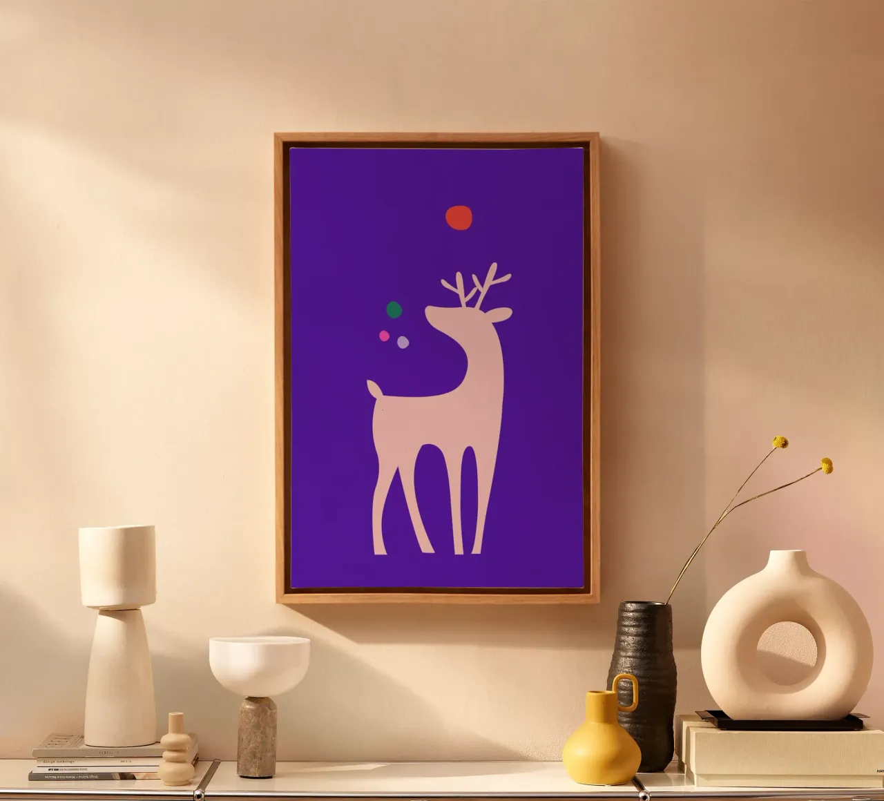 Rudolph Searching His Nose canvas met Baklijst van Kubistika