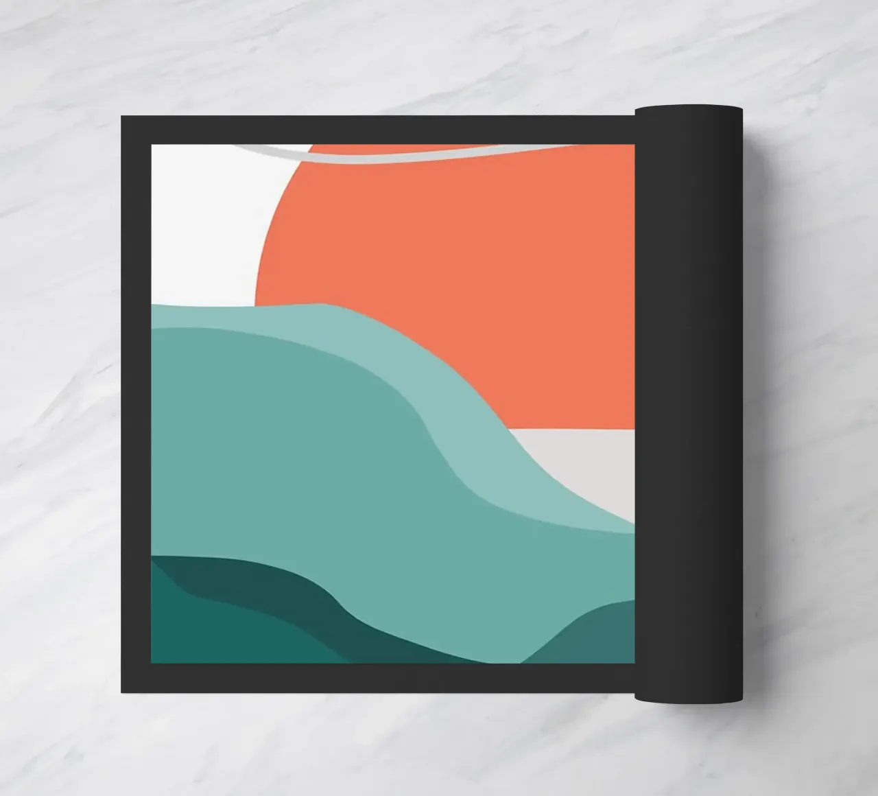 montagne lever de soleil coucher de soleil paillasson de MountainMinimalist