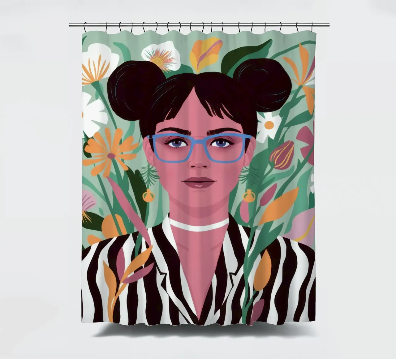 Zebra Stripe Chic shower curtain by Marigold Tiga