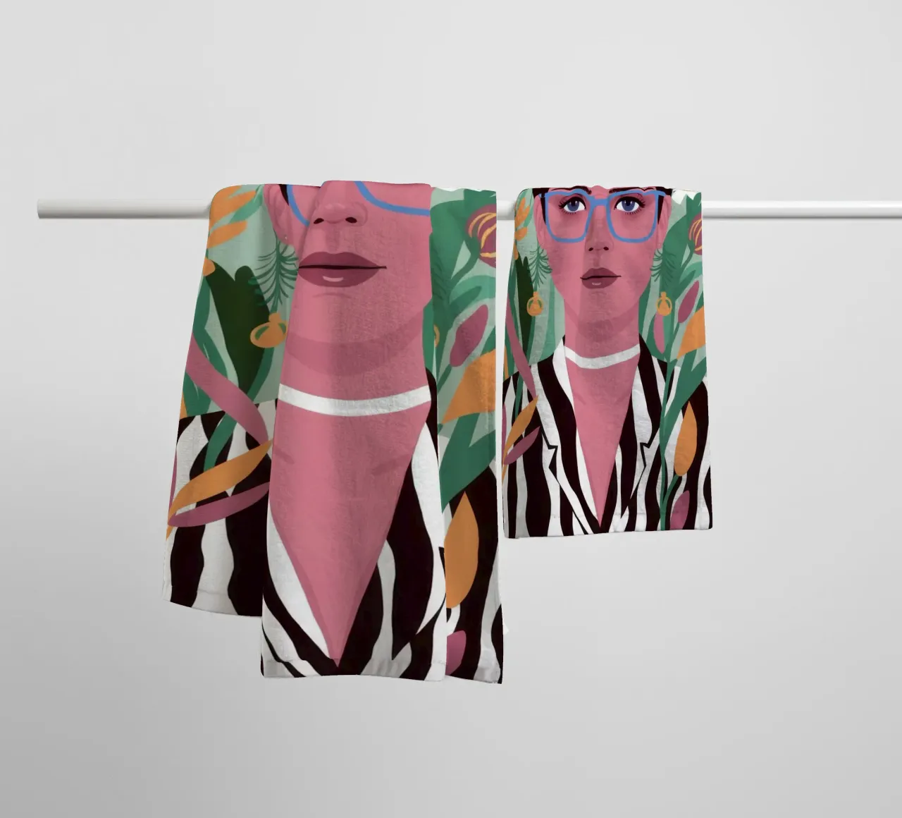 Zebra Stripe Chic asciugamano da bagno da Marigold Tiga