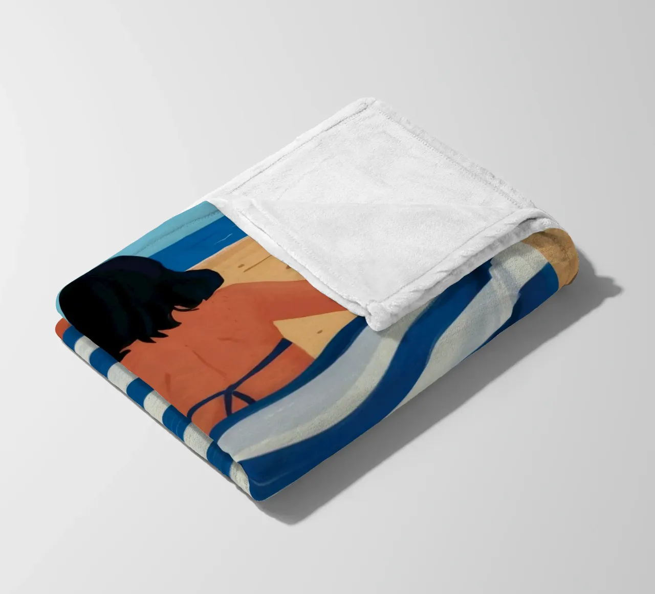 Asciugamano a righe per la spiaggia coperta in pile da Stone Decade
