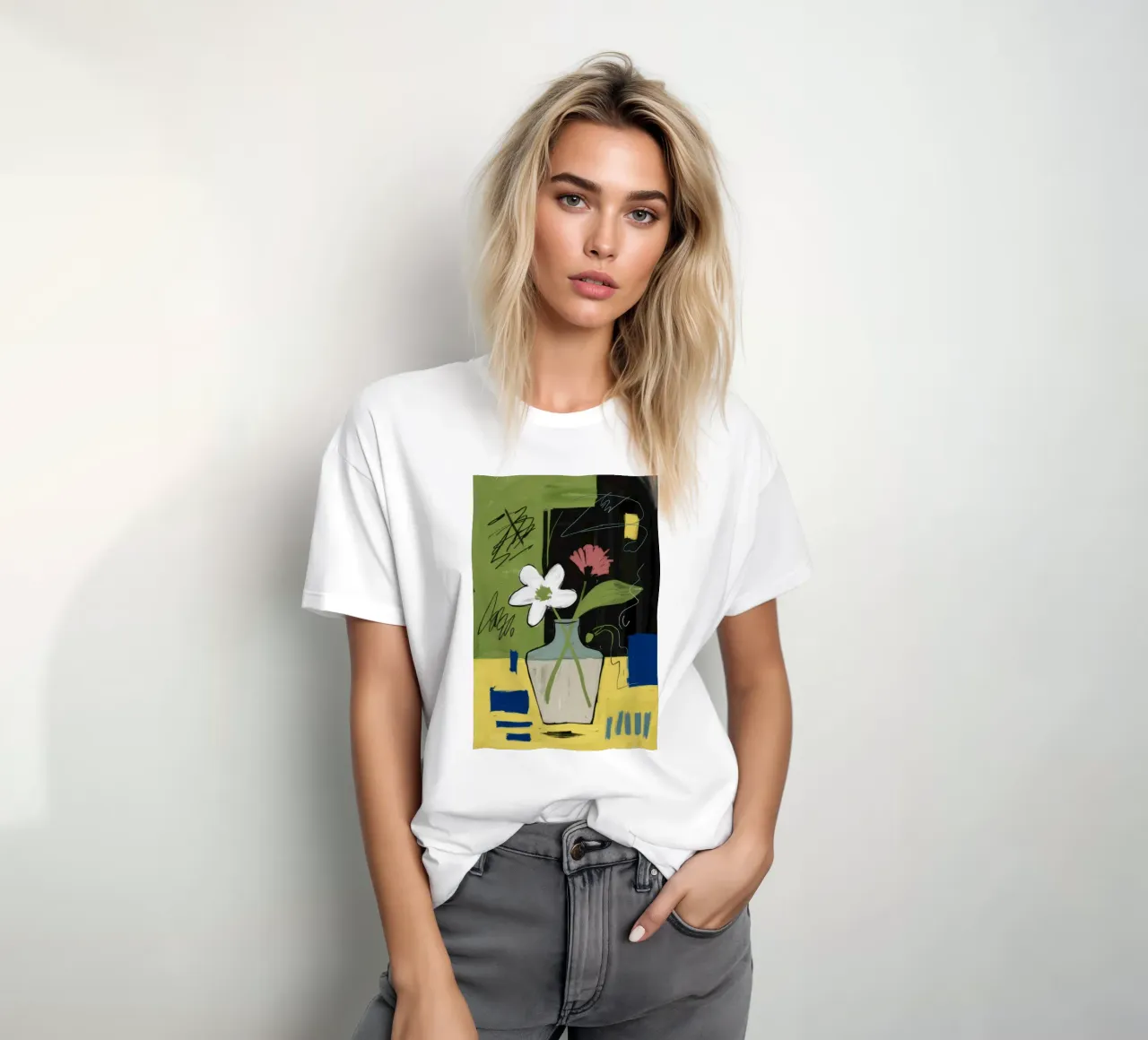 Notturno in fiore Astratto t-shirt da Arcane Lines