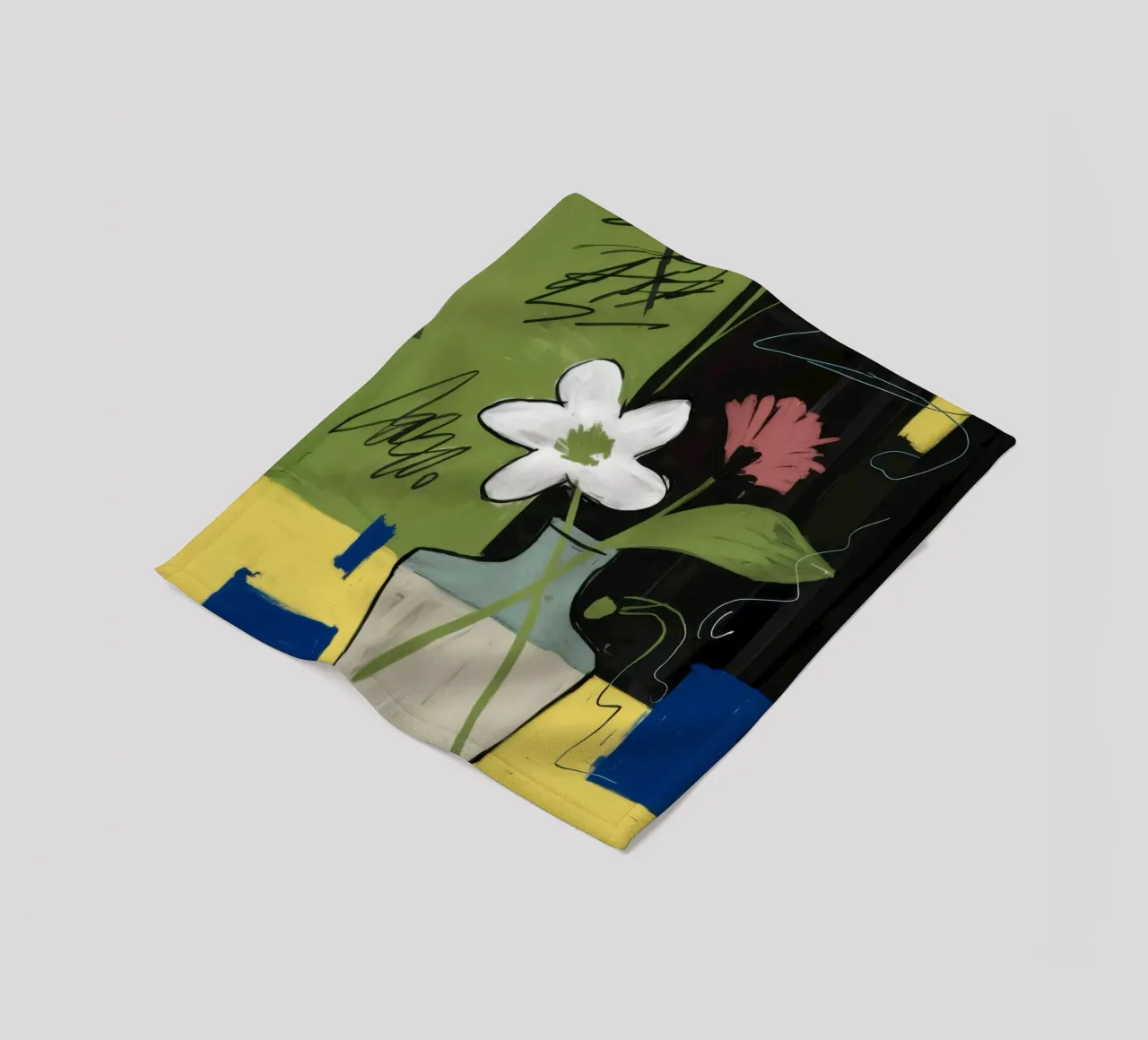 Nocturne Bloom Abstrakt Fleecedecke von Arcane Lines