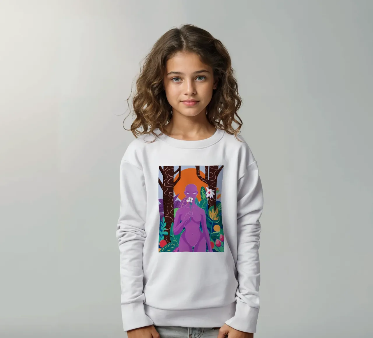 Dea Flora Viola felpa bambino da Pale Aura