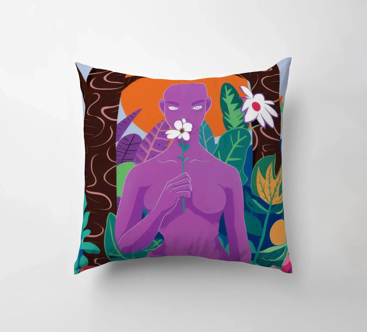 Dea Flora Viola cuscino da Pale Aura