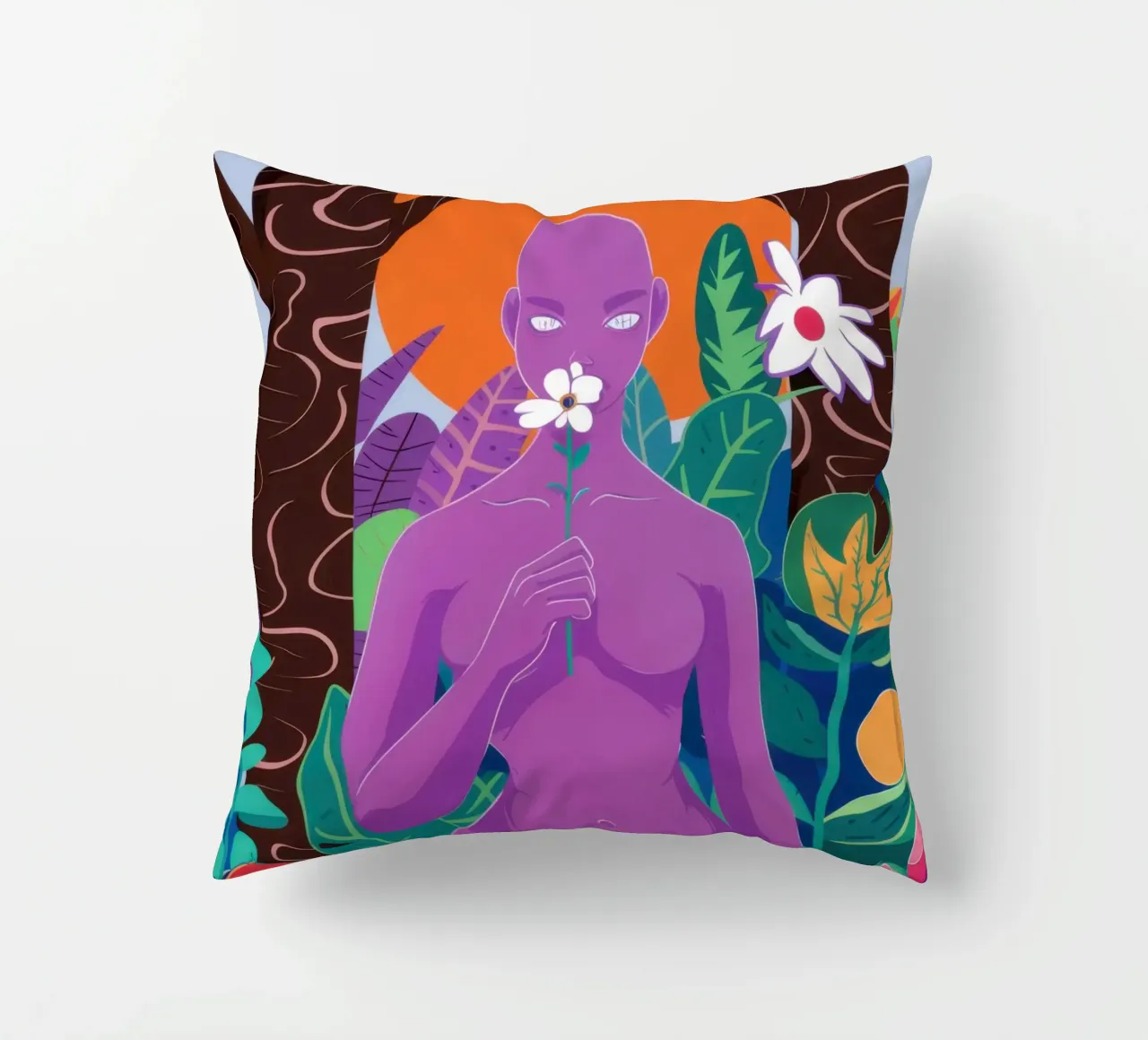 Dea Flora Viola cuscino da Pale Aura