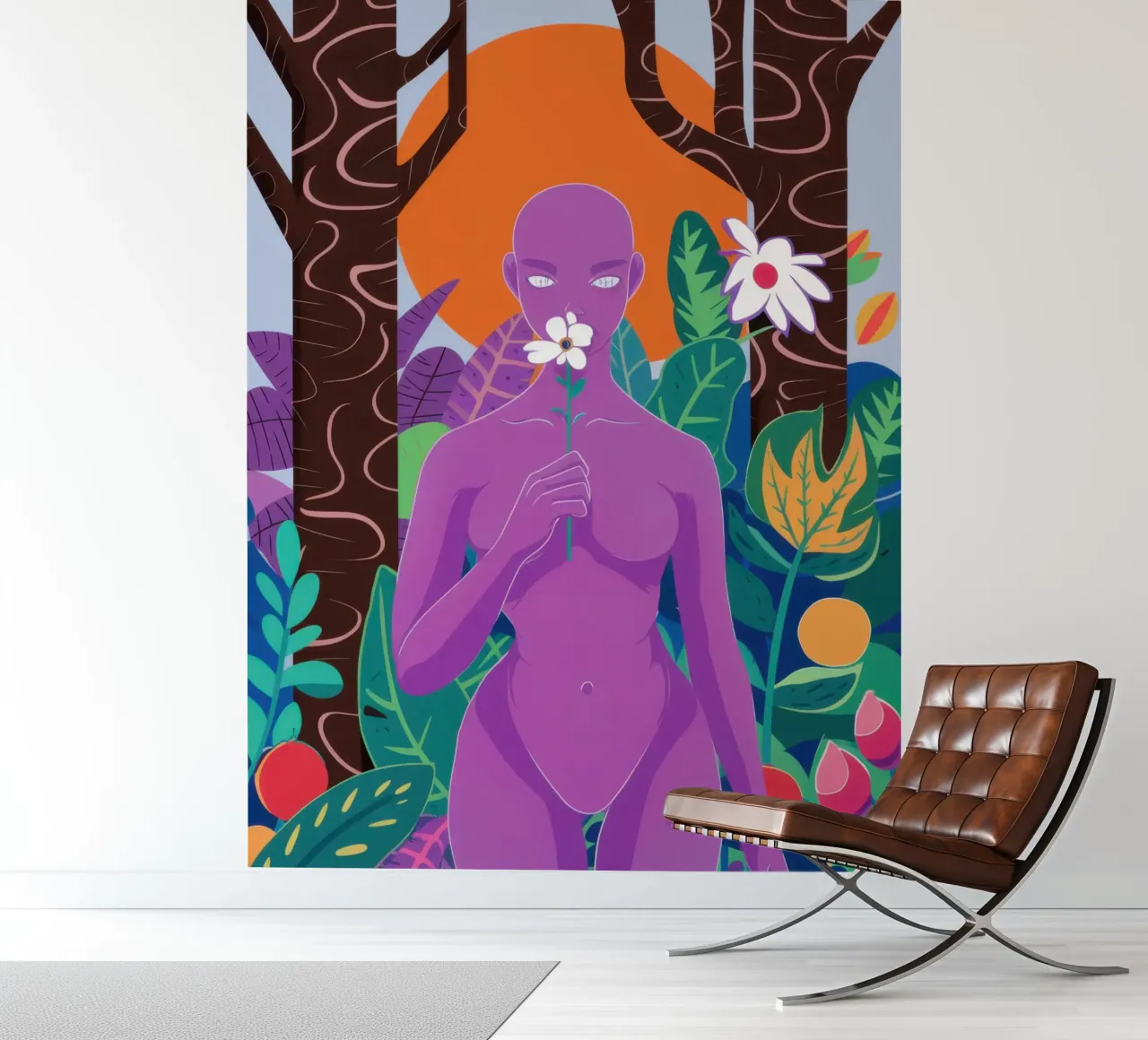Purple Goddess Flora photo wallpaper by Pale Aura