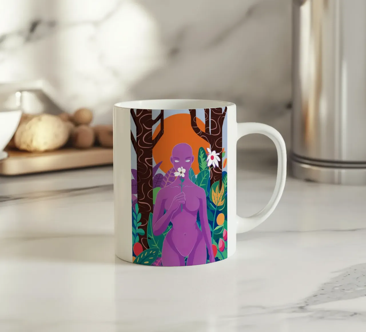 Dea Flora Viola tazza in ceramica da Pale Aura