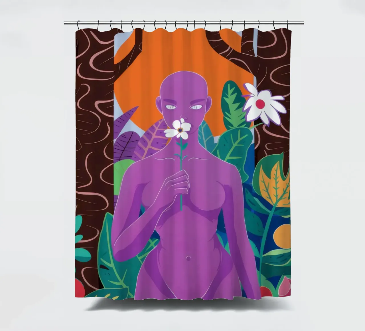 Dea Flora Viola tenda da doccia da Pale Aura