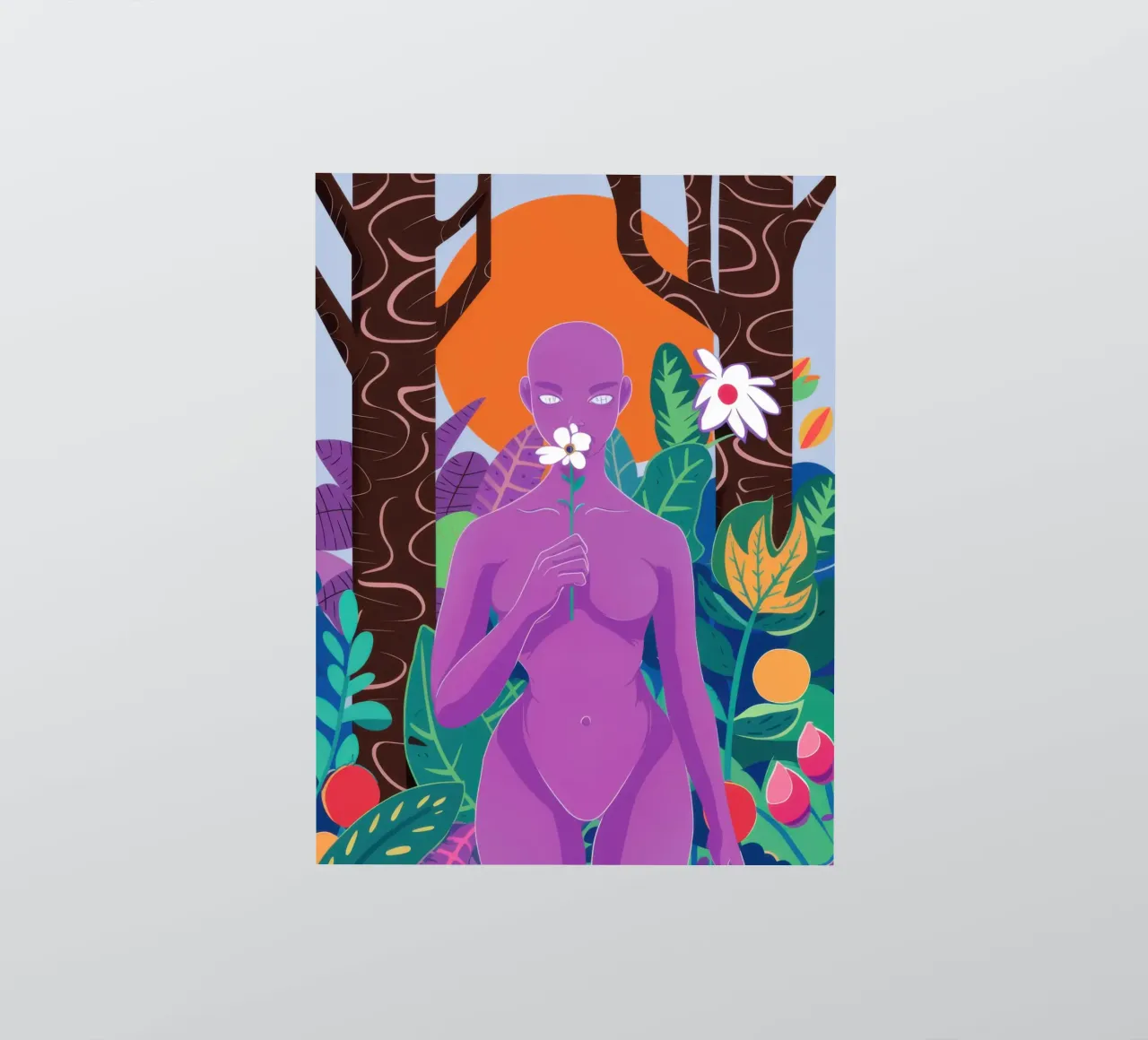 Purple Goddess Flora sticker by Pale Aura