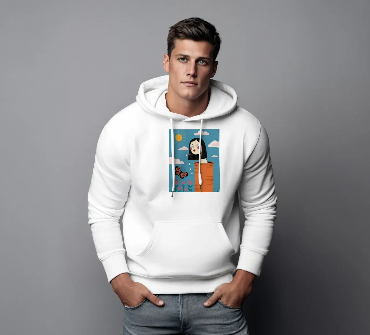 Kopf in den Wolken Hoodie von Sentinel Glow