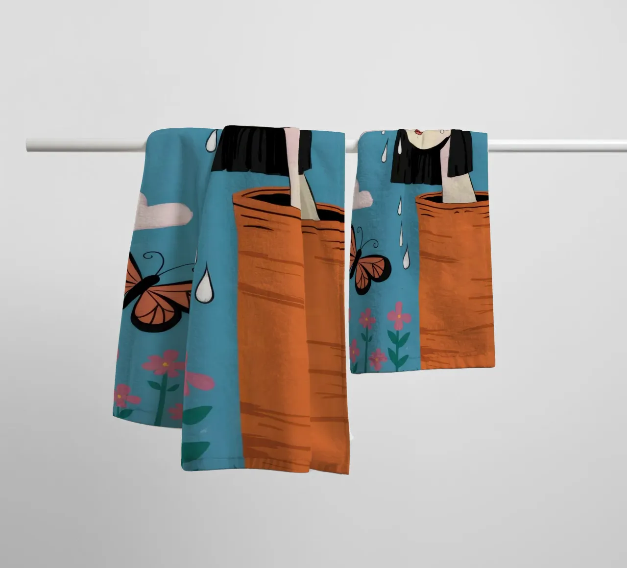 Head in the Clouds towel by Sentinel Glow