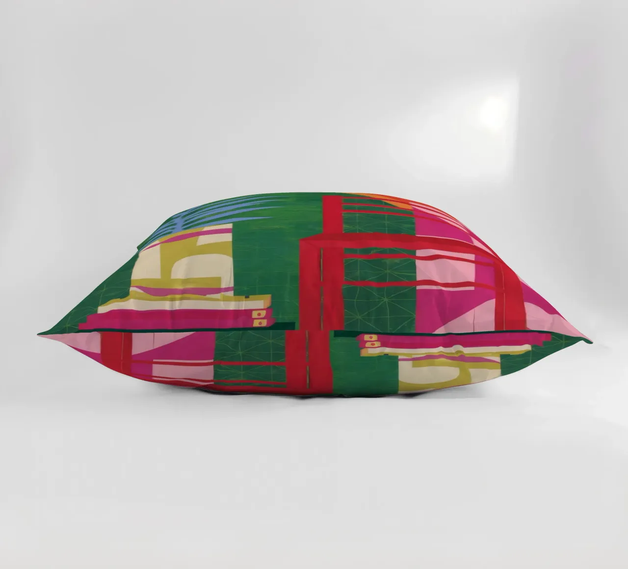 Sedia rossa Pianta verde cuscino da Stone Decade