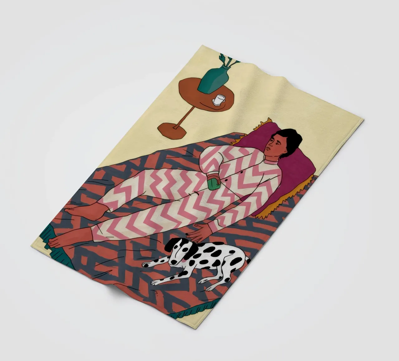 Dalmatian Daybed Dream fleece blanket by Pale Aura