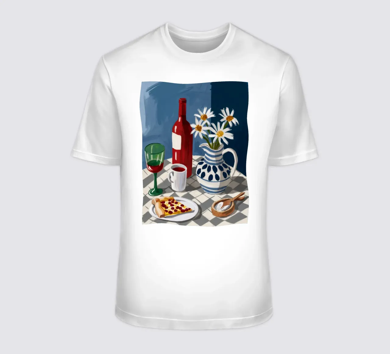 Pizza e vino Stillness t-shirt da Stone Decade