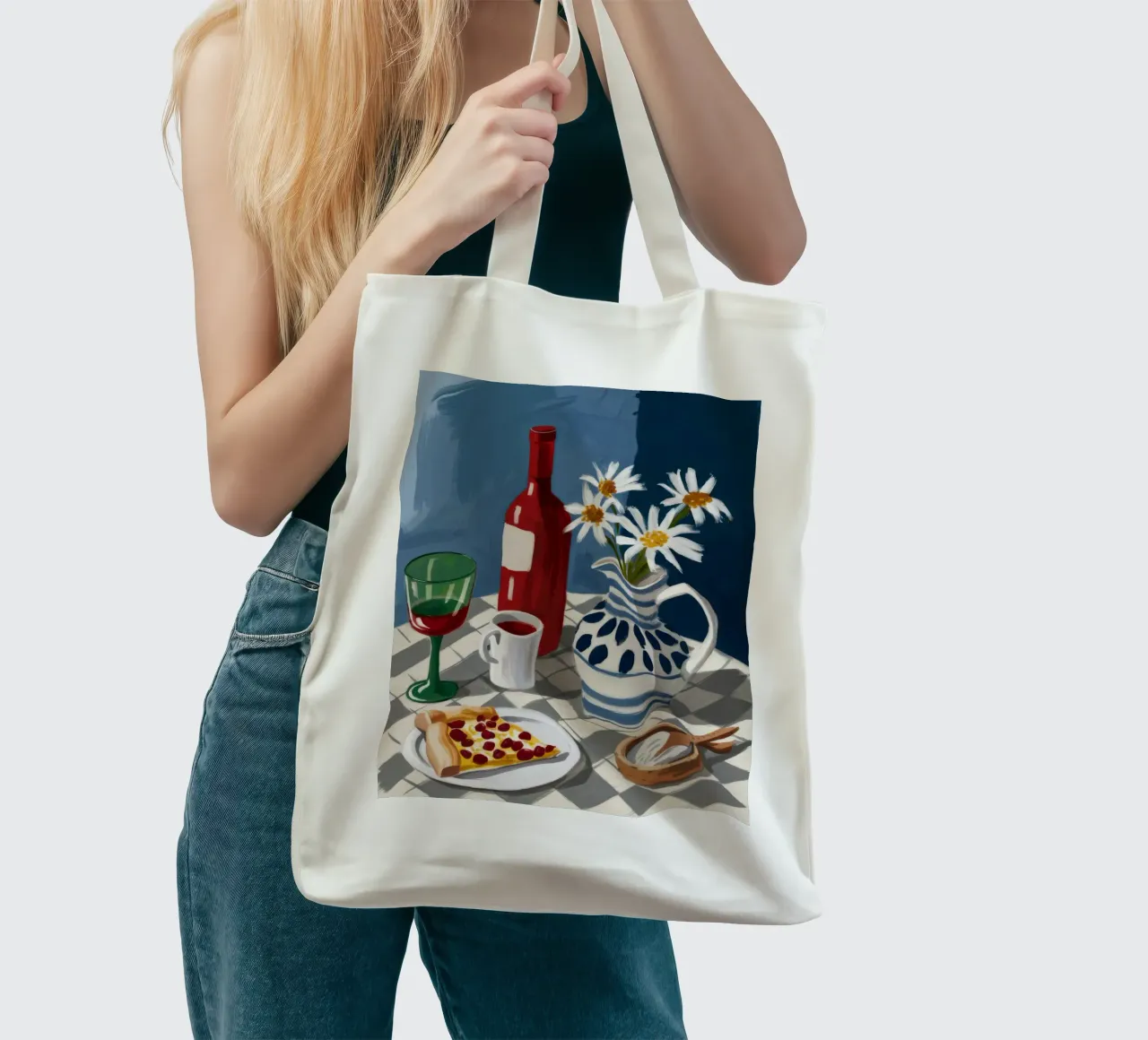 Pizza e vino Stillness borsa in juta da Stone Decade