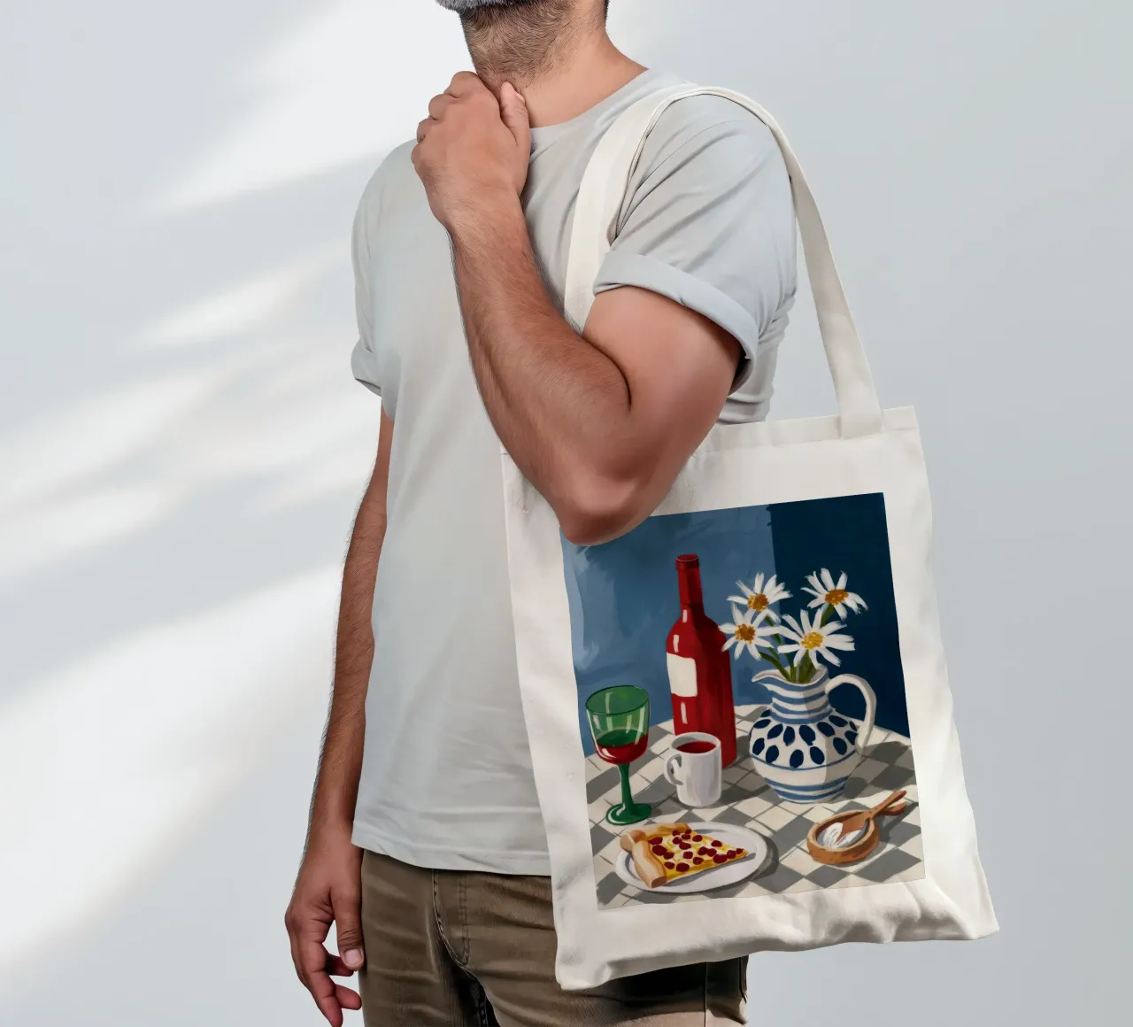 Pizza e vino Stillness borsa in juta da Stone Decade