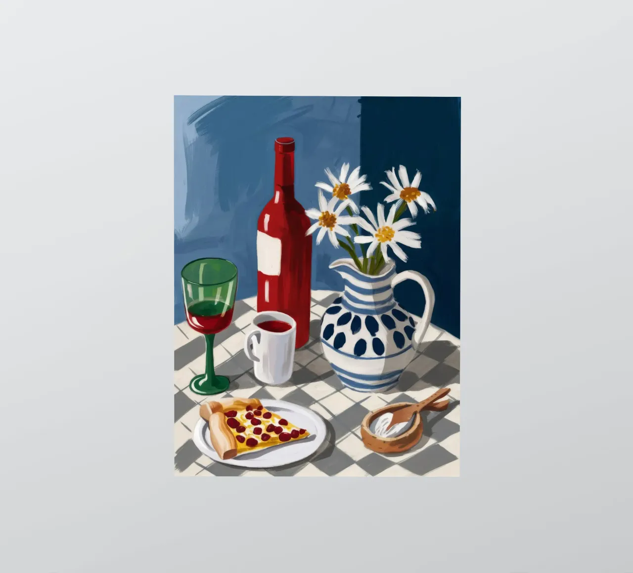 Pizza e vino Stillness adesivo da Stone Decade