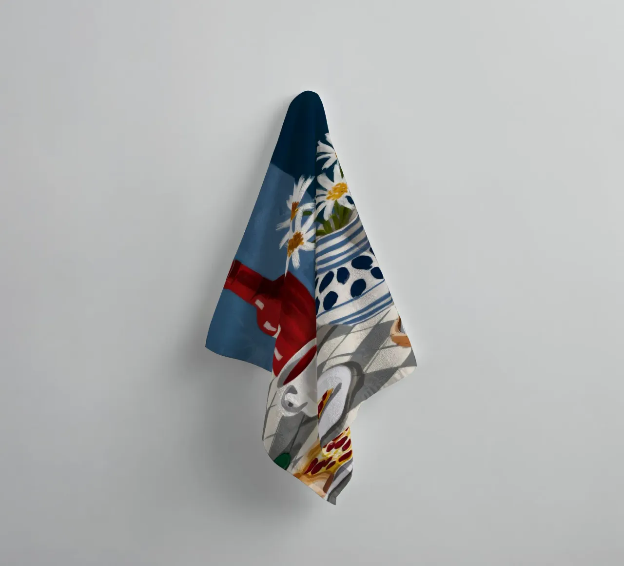 Pizza and Wine Stillness towel by Stone Decade