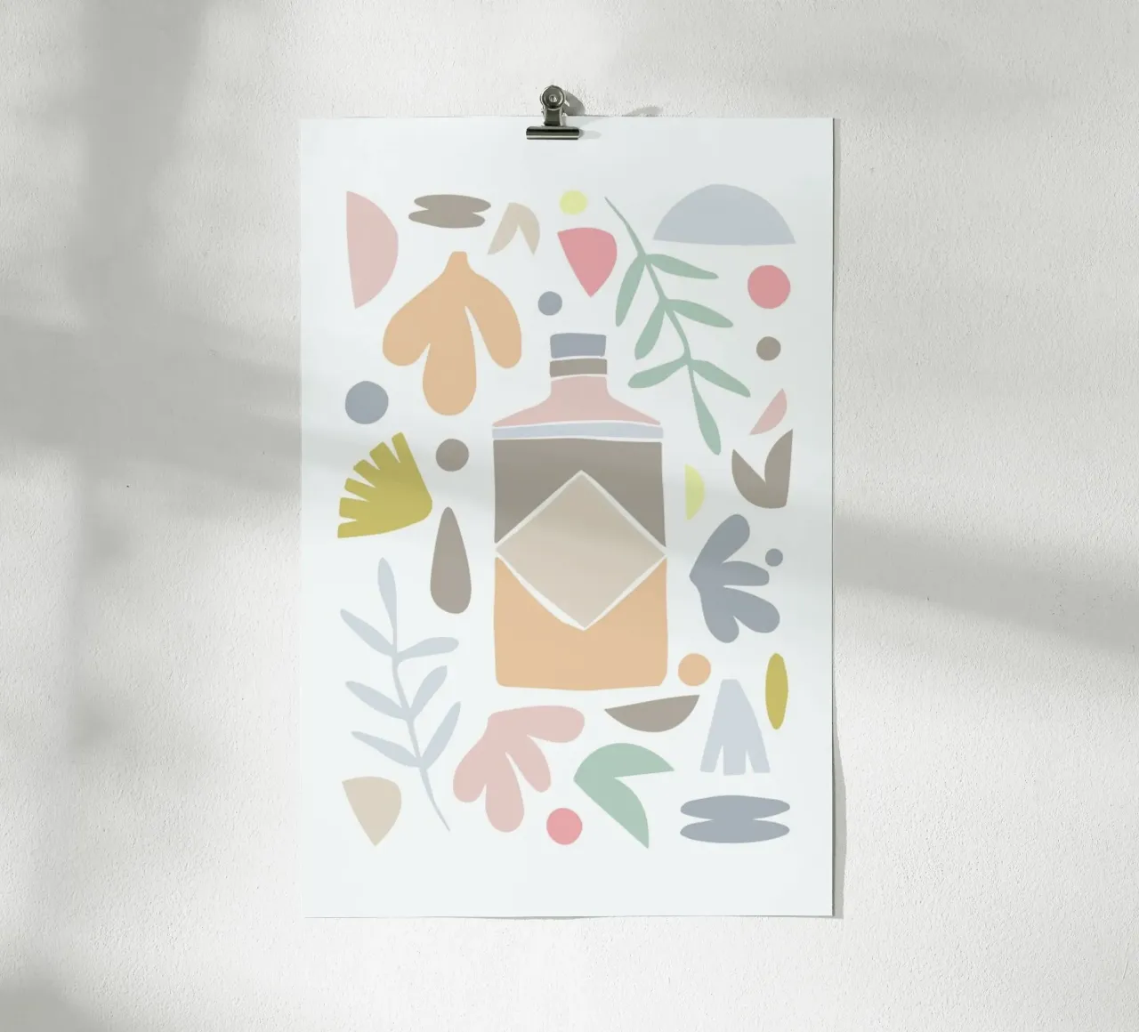 Spring Gin poster con telaio in legno da KRUTH DESIGN