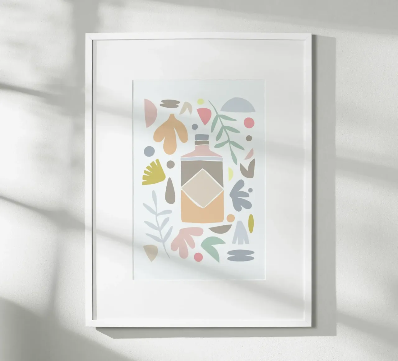 Spring Gin poster con telaio in legno da KRUTH DESIGN