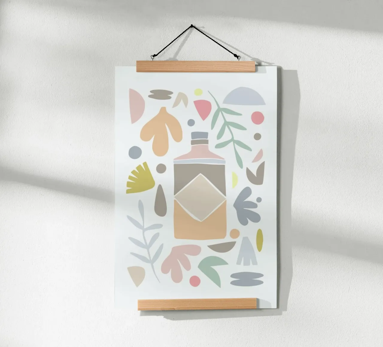 Spring Gin poster con telaio in legno da KRUTH DESIGN