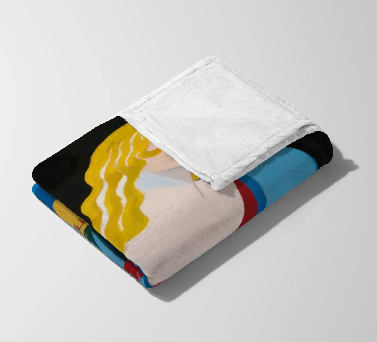 Blonde with Teapot fleece blanket by Marigold Tiga