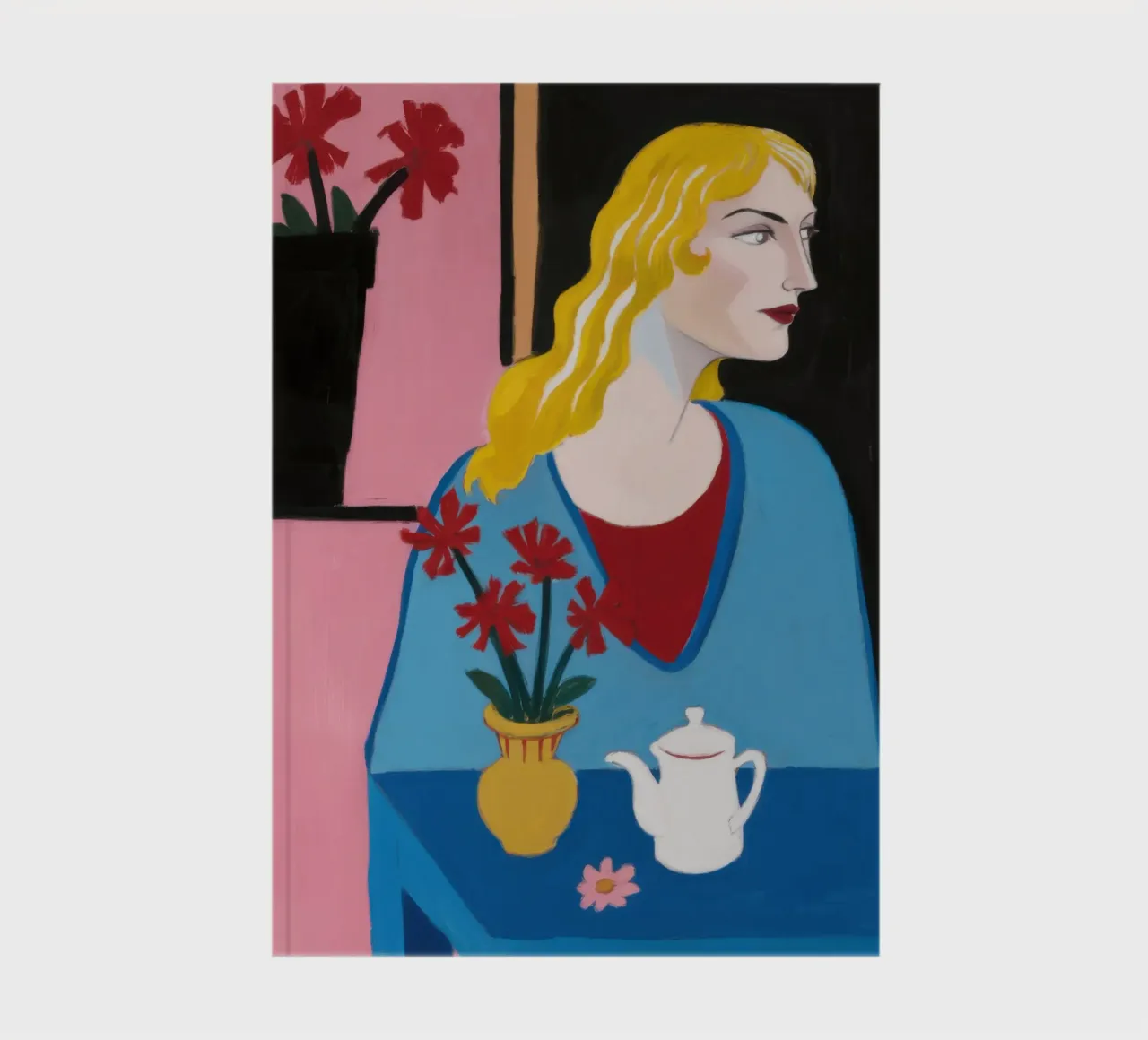 Blonde with Teapot notebook by Marigold Tiga