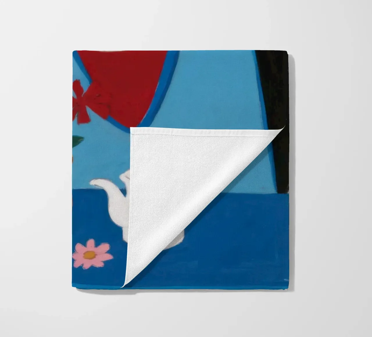 Blonde with Teapot beach towel by Marigold Tiga