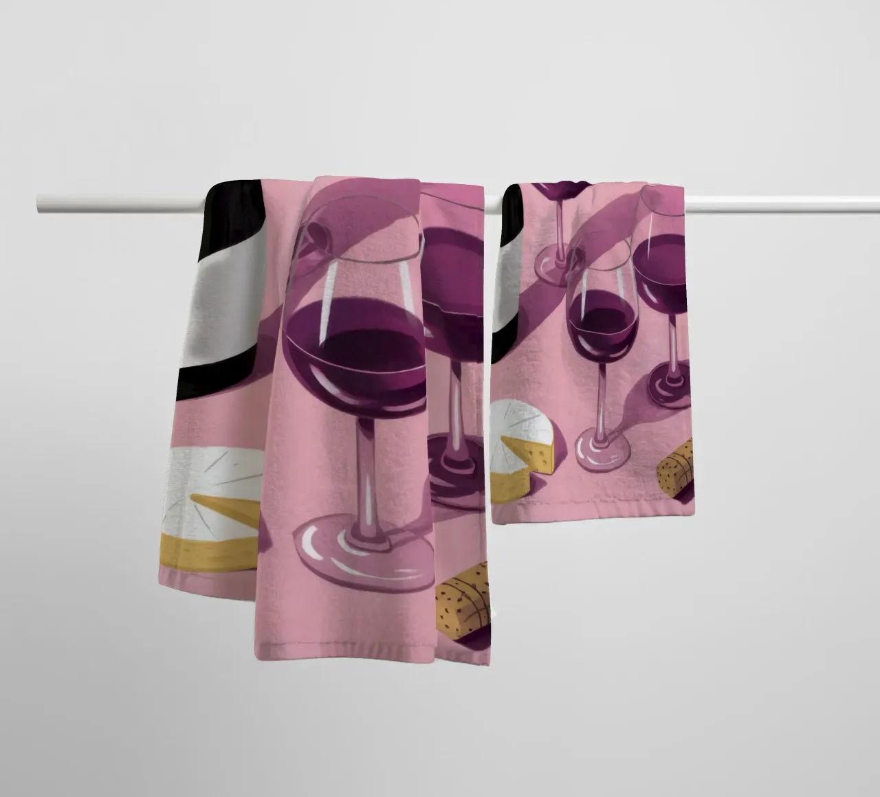 Ombra di vino e formaggio asciugamano da bagno da Pale Aura