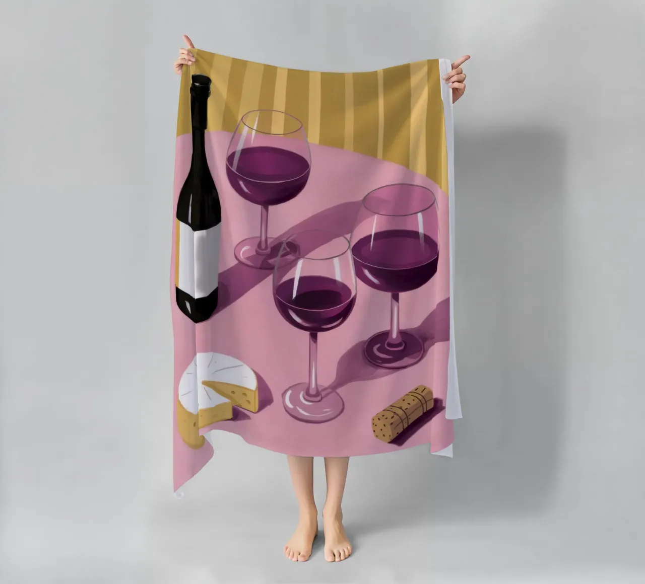 Ombra di vino e formaggio telo mare da Pale Aura