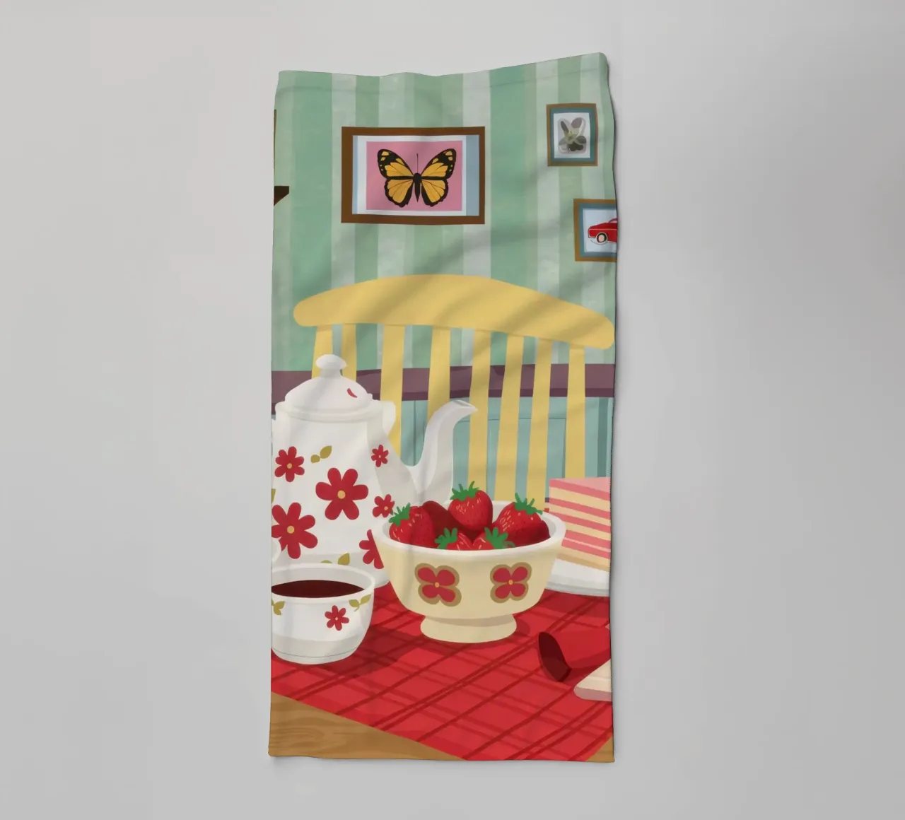 Teapot Stillness towel by Sentinel Glow