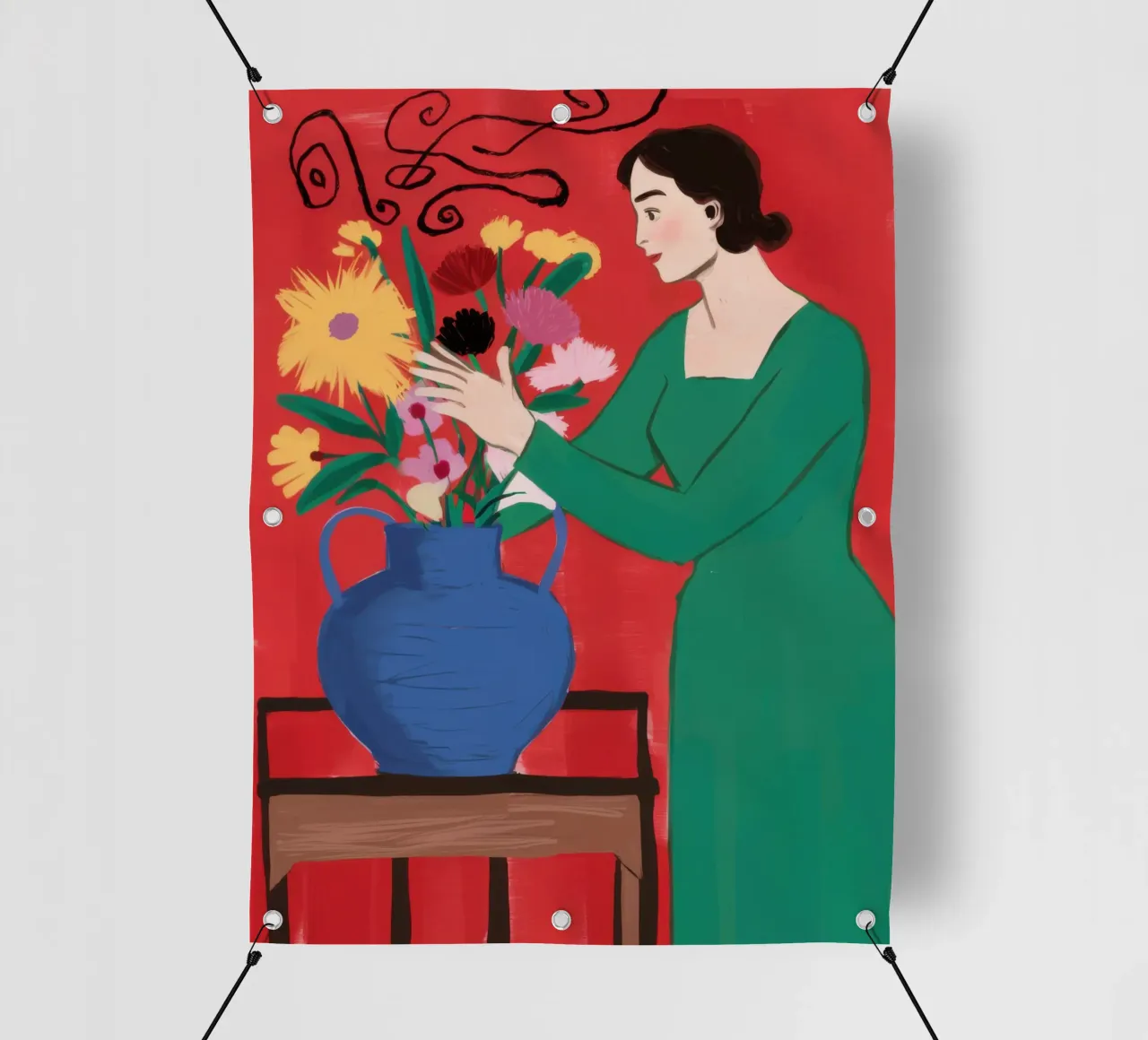 Bouquet di abiti verdi telo in pvc da Marigold Tiga