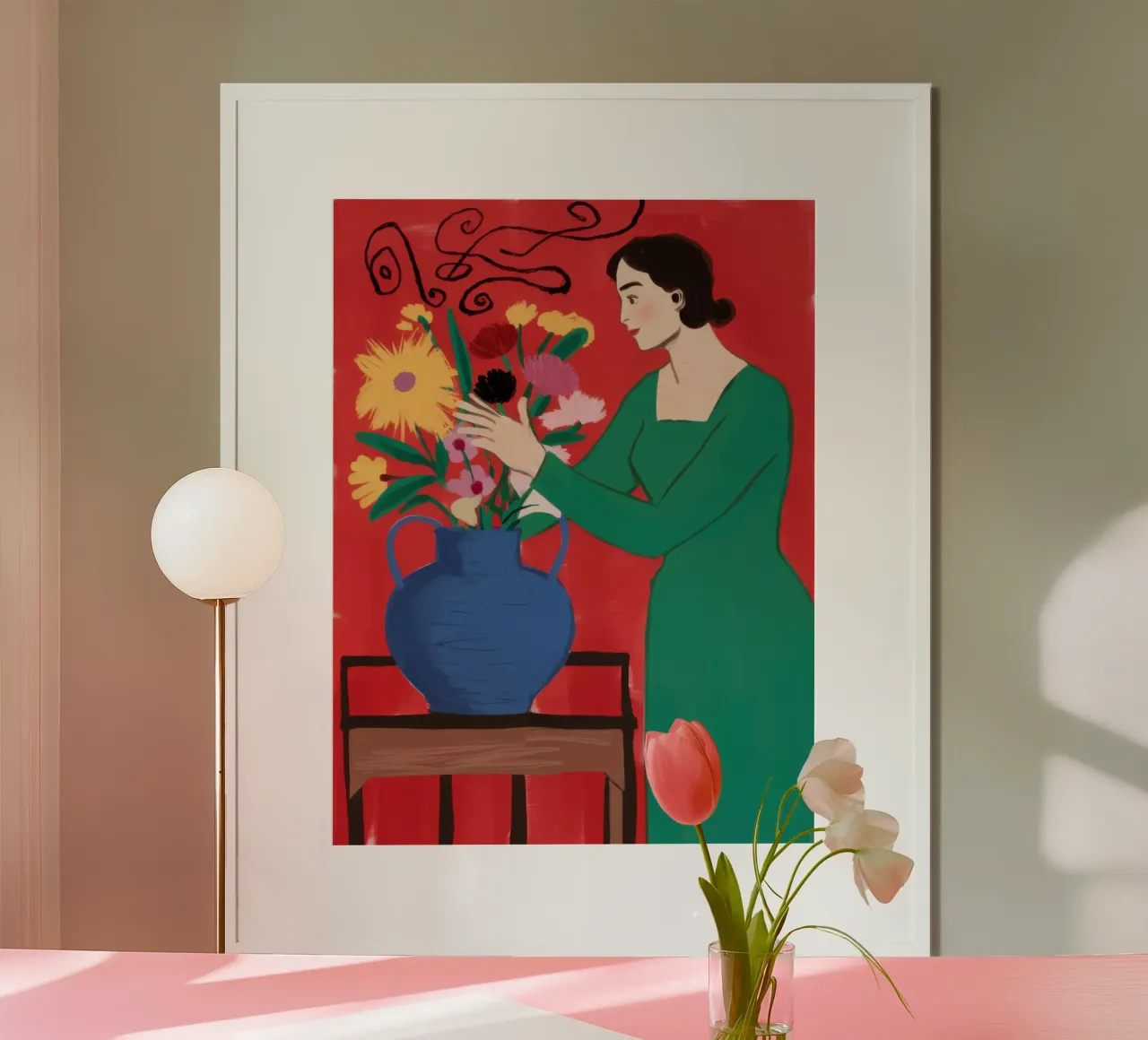 Bouquet di abiti verdi poster da Marigold Tiga