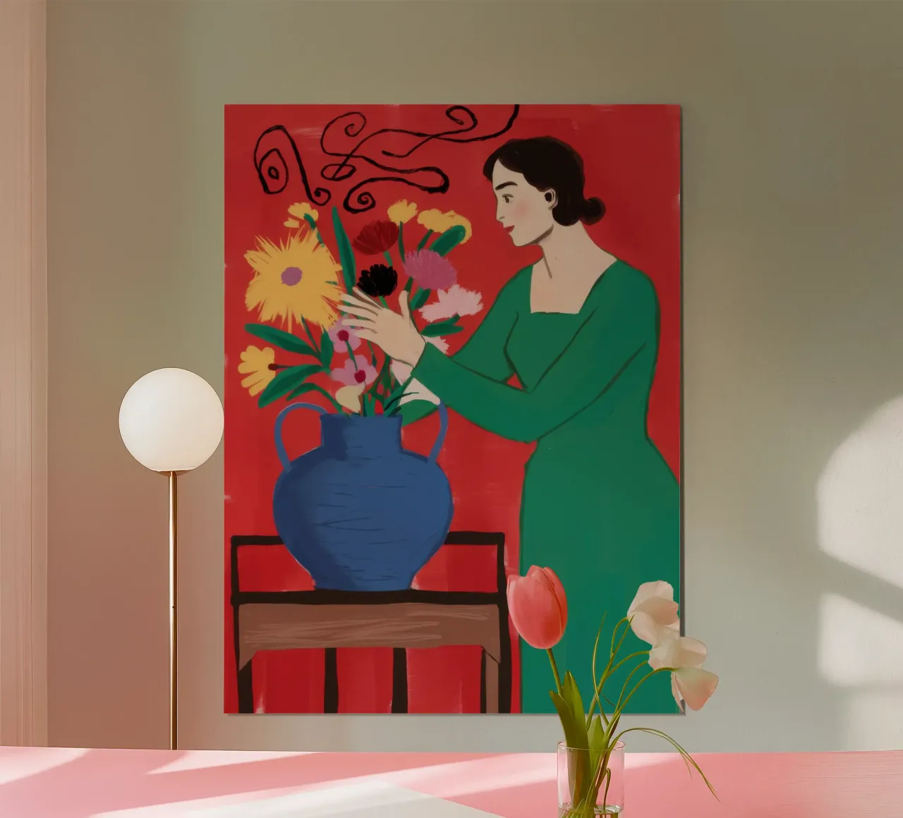 Bouquet di abiti verdi poster da Marigold Tiga