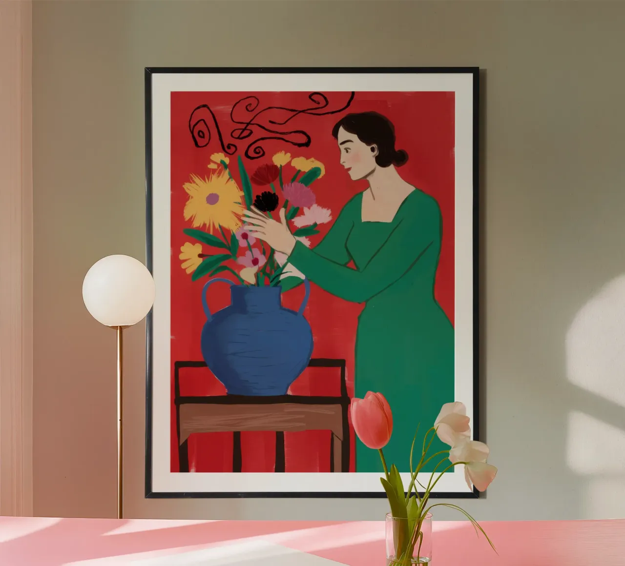 Bouquet di abiti verdi poster da Marigold Tiga