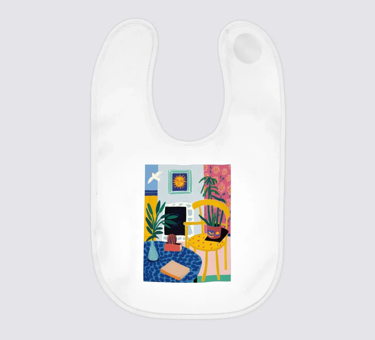 Sunny Table Still Life baby bib by Pale Aura