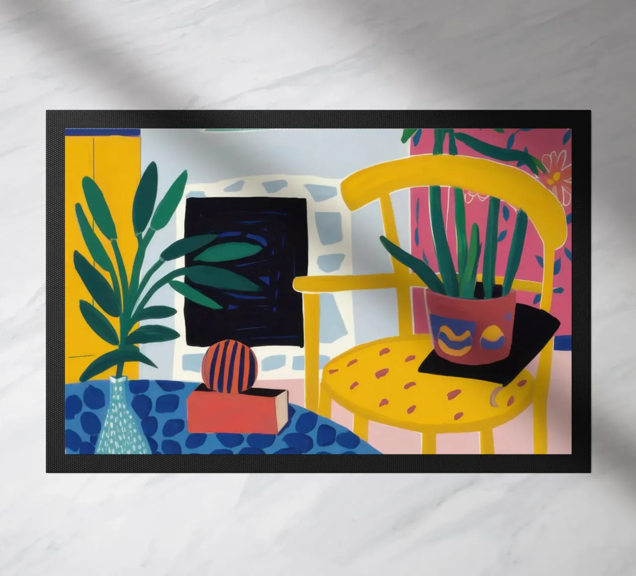 Sunny Table Still Life doormat by Pale Aura