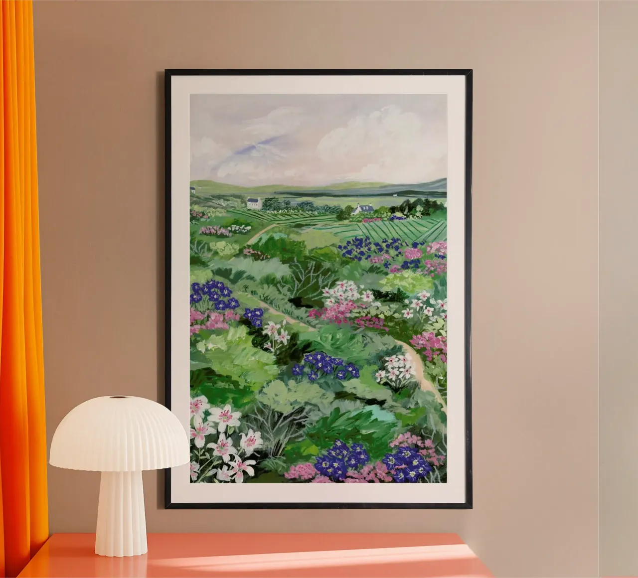 Irish Landscape poster con telaio in legno da Sarah Gesek