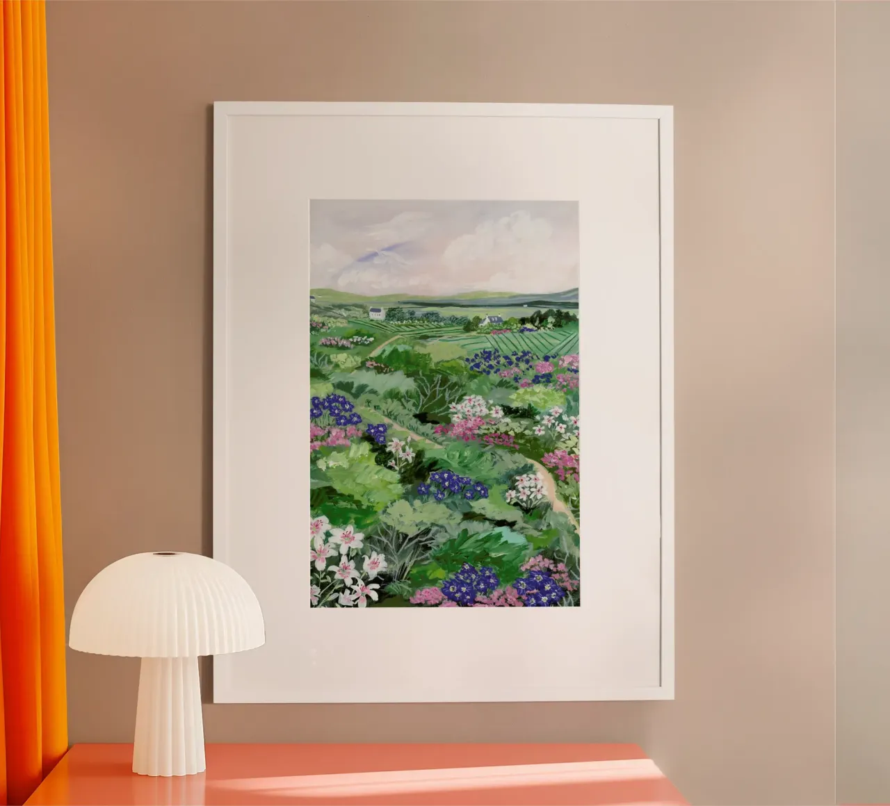Irish Landscape poster con telaio in legno da Sarah Gesek