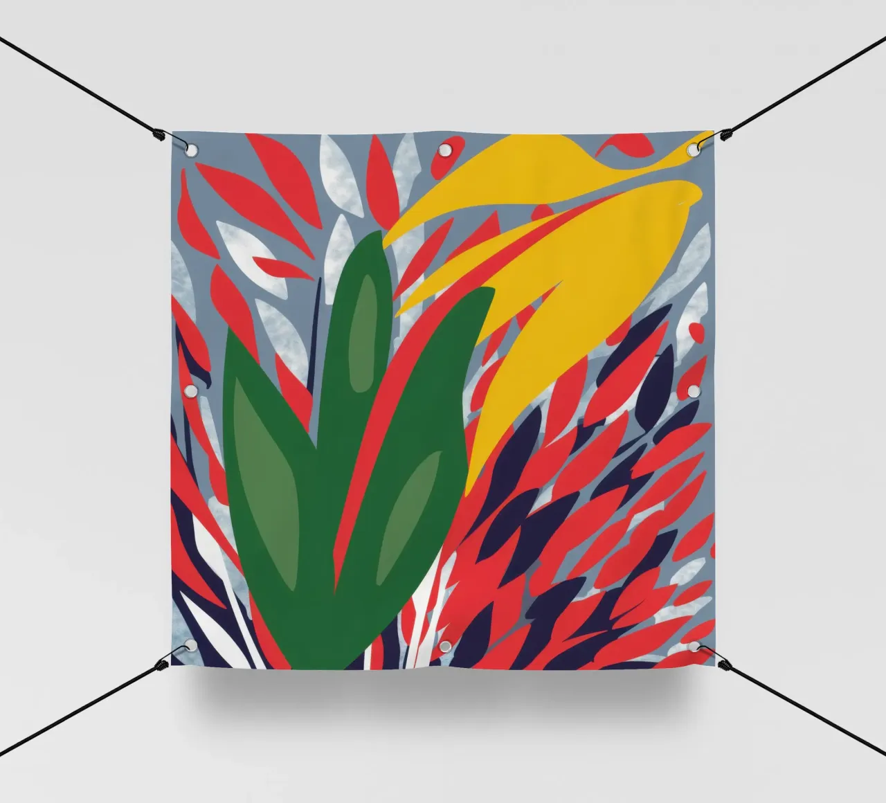 Fiammata botanica astratta telo in pvc da Arcane Lines