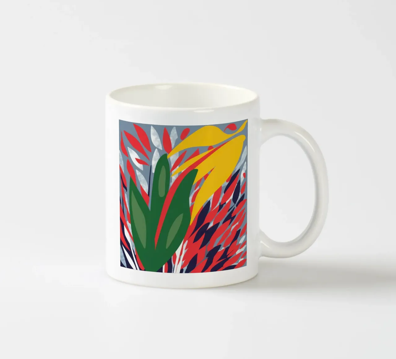 Fiammata botanica astratta tazza in ceramica da Arcane Lines