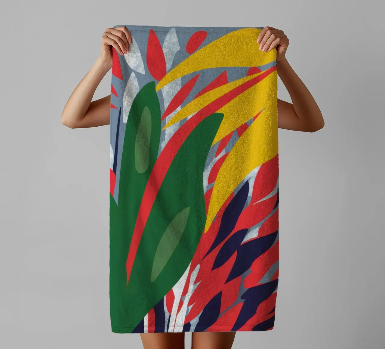 Abstract Botanical Blaze towel by Arcane Lines