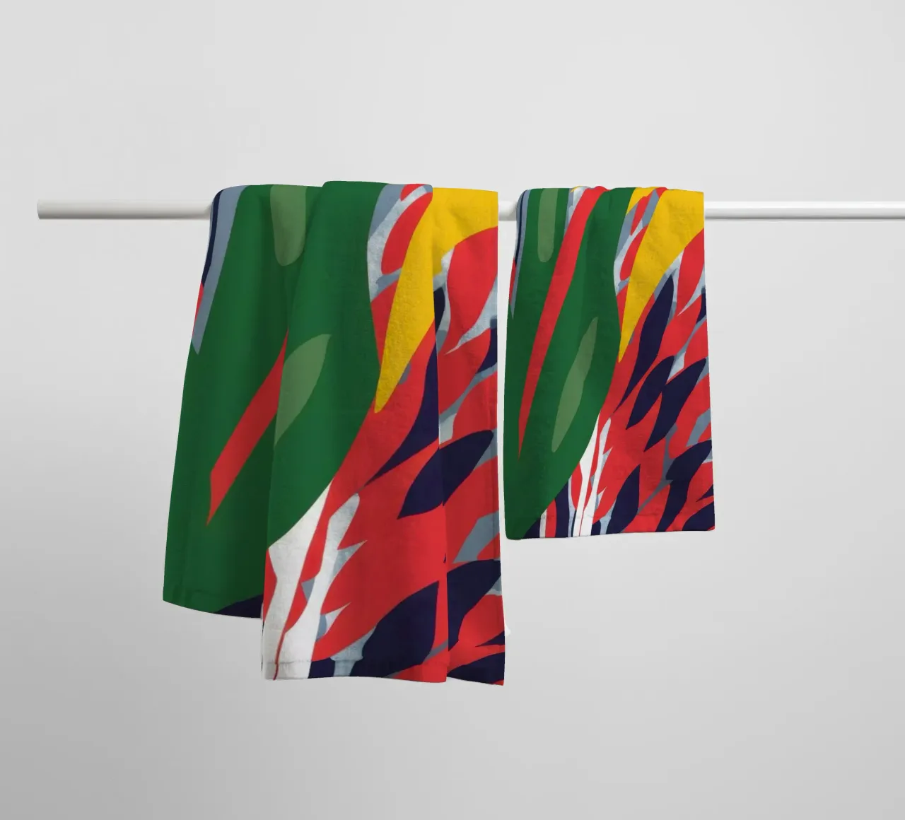 Abstract Botanical Blaze towel by Arcane Lines