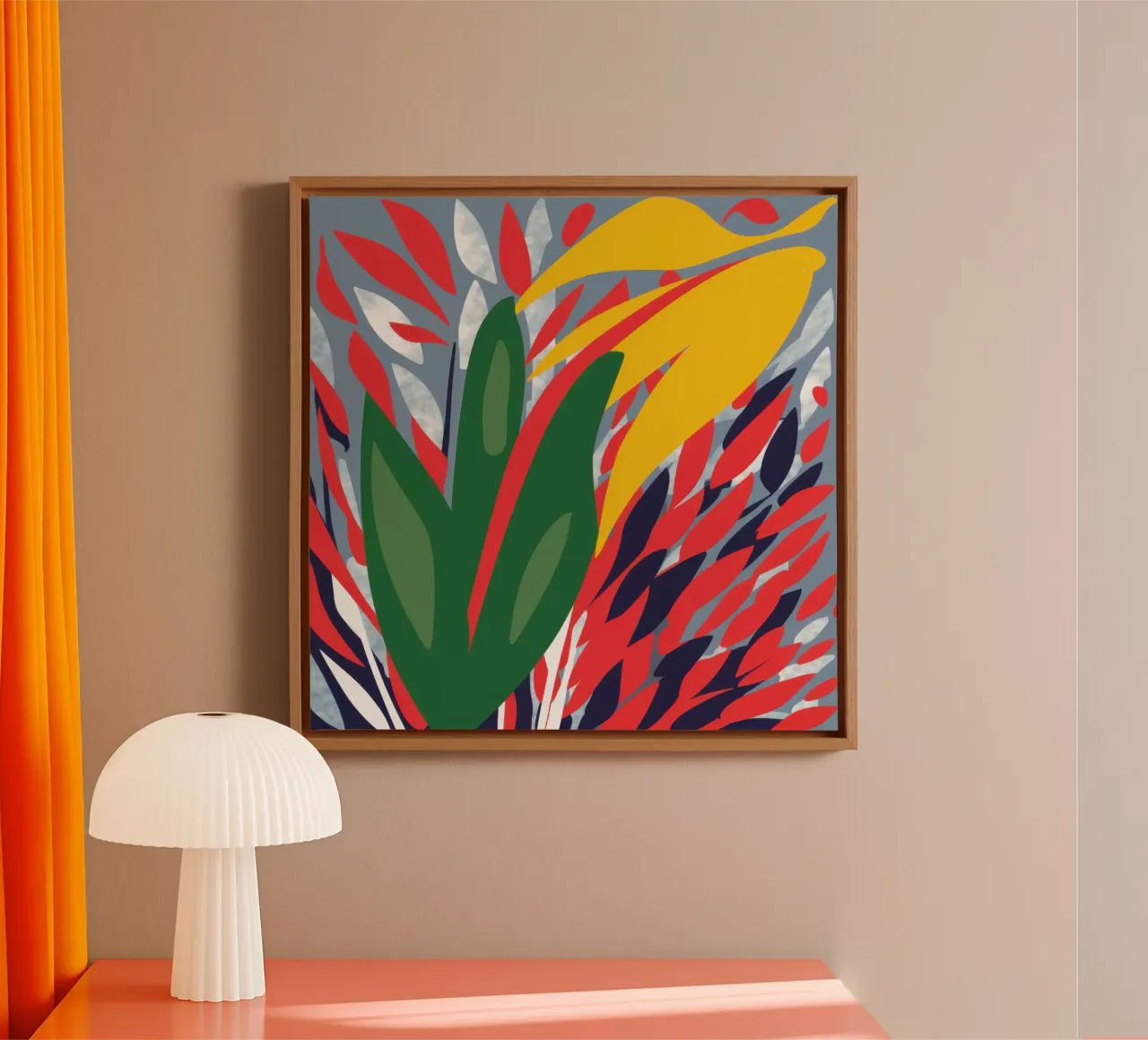 Abstracte botanische bles canvas van Arcane Lines