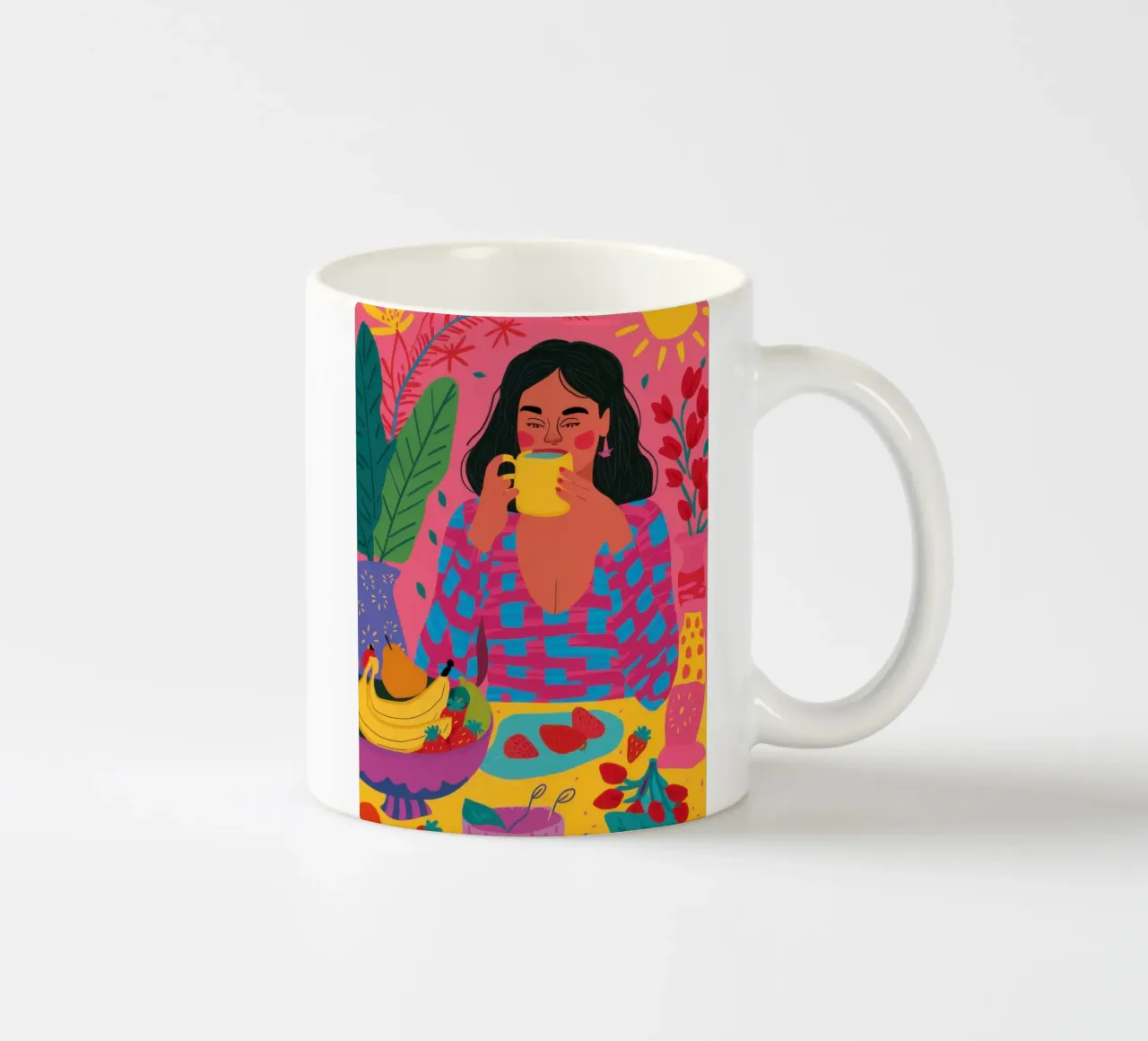Abbraccio del caffè del mattino tazza in ceramica da Pale Aura